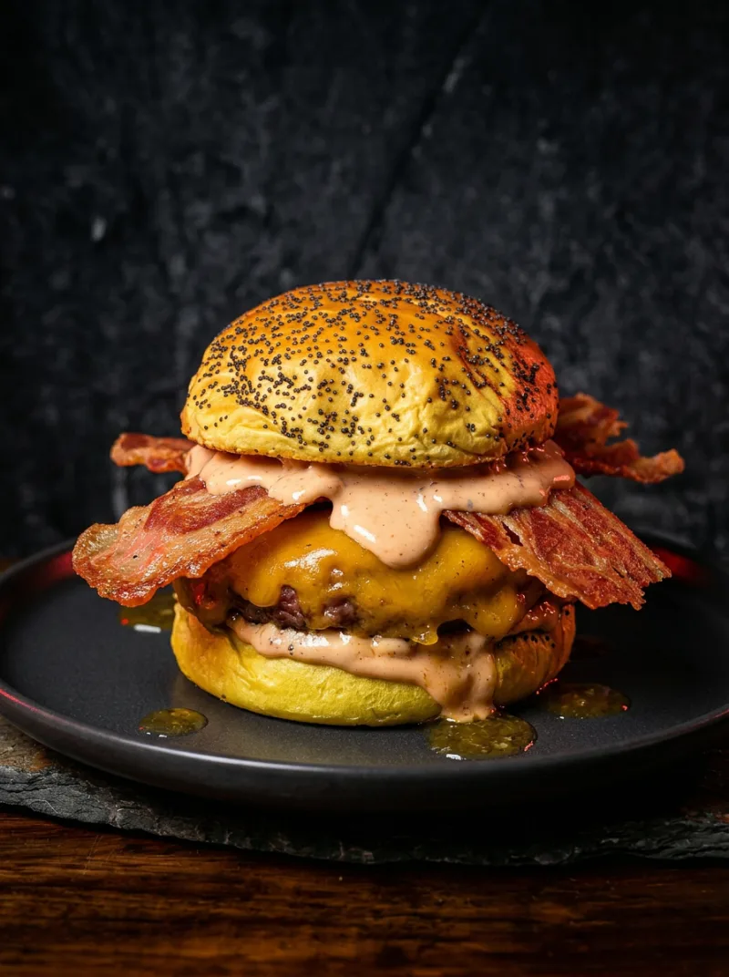 Hamburguesa Baconizada de Vulcano Grill